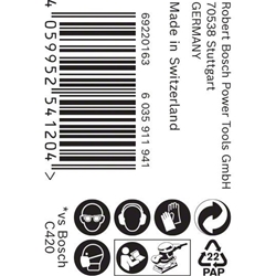 Bosch EXPERT M480 Schleifnetzrolle, 93mm, 5 m, K 240, für Handschleifen Nr. 2608900782