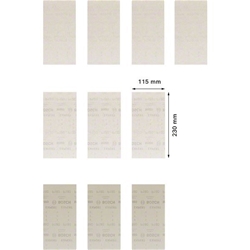 Bosch EXPERT M480 Schleifnetz-Set, 115x230mm, 10 Stück, für Schwingschleifer Nr. 2608901207