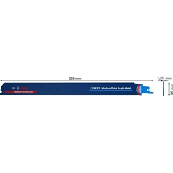Bosch EXPERT Medium-Thick Tough Metal S 1255 HHM Säbelsägeblatt, 1 Stück Nr. 2608900377