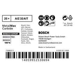 Bosch Tauchsägeblatt EXPERT MetalMax AIZ 32 AIT, Starlock-Aufnahme, 40x32mm, per Stück Nr. 2608900017
