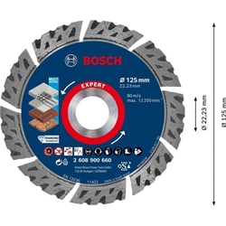 Bosch EXPERT MultiMaterial Diamanttrennscheiben, 125x22,23x2,2x12mm, 1er-Pack Nr. 2608900660