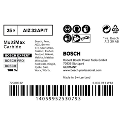 Bosch Tauchsägeblatt EXPERT MultiMax AIZ 32 APIT Blatt für Multifunktionswerkzeuge, 32mm, per Stück Nr. 2608900027