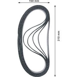 Bosch EXPERT N470 Schleifband für Bandschleifer 40x760mm, K: fein, 10er-Pack Nr. 2608901256