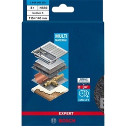 Bosch EXPERT N880 Vliespad zum Handschleifen, 115x140mm, Medium S, 2 Stück Nr. 2608901219