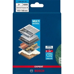 Bosch EXPERT N880 Vliespad zum Handschleifen, 115x140mm, sehr fein A, 2 Stück Nr. 2608901221
