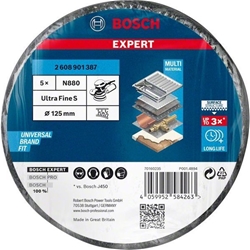 Bosch EXPERT N880 Vliesscheibe für Exzenterschleifer, 128mm, fein, 5-tlg. Nr. 2608901387