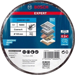 Bosch EXPERT N880 Vliesscheibe für Exzenterschleifer, 128mm, grob, 5-tlg. Nr. 2608901385