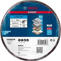Bosch EXPERT N880 Vliesscheibe für Exzenterschleifer, 150mm, mittel, 5-tlg. Nr. 2608901389