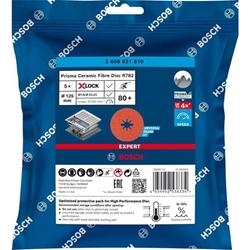 Bosch EXPERT R782 Prisma Ceramic Fiberscheibe, X-LOCK, 125mm, 22,23mm, K 80, 5-tlg. Nr. 2608621810