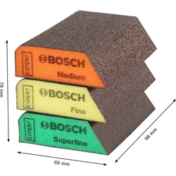 Bosch EXPERT S470 Combi Block, 69x97x26mm, M, F, SF, 3-tlg., für Handschleifen Nr. 2608901174
