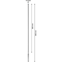 Bosch EXPERT SDS max-8X Hammerbohrer, 14x800x940mm, für Bohrhämmer Nr. 2608900210