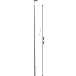 Bosch EXPERT SDS max-8X Hammerbohrer, 16x800x940mm, für Bohrhämmer Nr. 2608900217