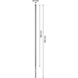 Bosch EXPERT SDS max-8X Hammerbohrer, 20x800x920mm, für Bohrhämmer Nr. 2608900231