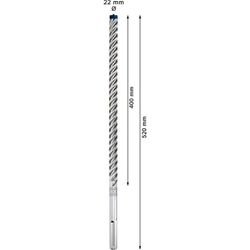 Bosch EXPERT SDS max-8X Hammerbohrer, 22x400x520mm, 5 Stück Nr. 2608900267