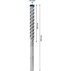 Bosch EXPERT SDS max-8X Hammerbohrer, 24x200x320mm, für Bohrhämmer Nr. 2608900238