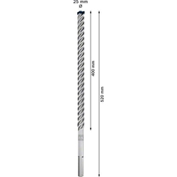 Bosch EXPERT SDS max-8X Hammerbohrer, 25x400x520mm, 5 Stück Nr. 2608900269