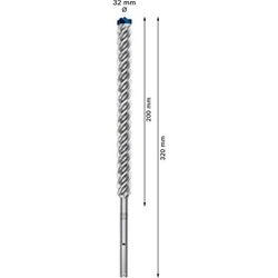 Bosch EXPERT SDS max-8X Hammerbohrer, 32x400x520mm, für Bohrhämmer Nr. 2608900255
