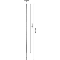 Bosch EXPERT SDS plus-7X Hammerbohrer, 10x550x600mm, für Bohrhämmer Nr. 2608900103