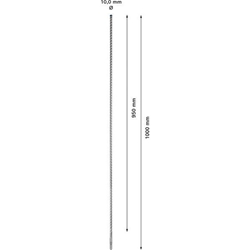 Bosch EXPERT SDS plus-7X Hammerbohrer, 10x950x1000mm, für Bohrhämmer Nr. 2608900104