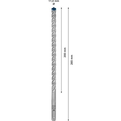 Bosch EXPERT SDS plus-7X Hammerbohrer, 11x200x265mm, für Bohrhämmer Nr. 2608900107