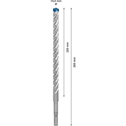 Bosch EXPERT SDS plus-7X Hammerbohrer, 14x200x265mm, 10er-Pack Nr. 2608900176
