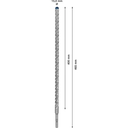 Bosch EXPERT SDS plus-7X Hammerbohrer, 15x400x465mm, für Bohrhämmer Nr. 2608900129