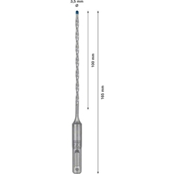 Bosch EXPERT SDS plus-7X Hammerbohrer, 3,5x100x165mm, für Bohrhämmer Nr. 2608900056