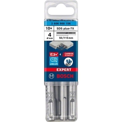 Bosch EXPERT SDS plus-7X Hammerbohrer, 4x50x115mm, 10er-Pack Nr. 2608900156