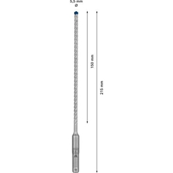 Bosch EXPERT SDS plus-7X Hammerbohrer, 5,5x150x215mm, für Bohrhämmer Nr. 2608900067
