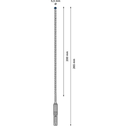 Bosch EXPERT SDS plus-7X Hammerbohrer, 5,5x200x265mm, für Bohrhämmer Nr. 2608900068