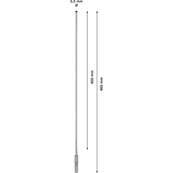 Bosch EXPERT SDS plus-7X Hammerbohrer, 5,5x400x465mm, für Bohrhämmer Nr. 2608900070