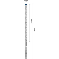 Bosch EXPERT SDS plus-7X Hammerbohrer, 6,5x150x215mm, 10er-Pack Nr. 2608900164