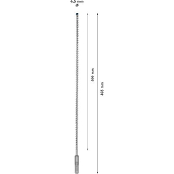 Bosch EXPERT SDS plus-7X Hammerbohrer, 6,5x400x465mm, für Bohrhämmer Nr. 2608900082