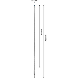 Bosch EXPERT SDS plus-7X Hammerbohrer, 6x400x465mm, für Bohrhämmer Nr. 2608900076