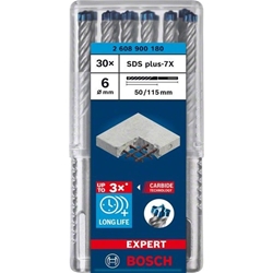 Bosch EXPERT SDS plus-7X Hammerbohrer, 6x50x115mm, 30-tlg., für Bohrhämmer Nr. 2608900180