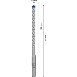 Bosch EXPERT SDS plus-7X Hammerbohrer, 7x100x165mm, 10er-Pack Nr. 2608900166