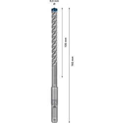 Bosch EXPERT SDS plus-7X Hammerbohrer, 9x100x165mm, für Bohrhämmer Nr. 2608900094