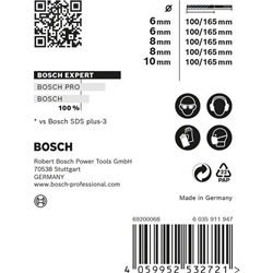 Bosch EXPERT SDS plus-7X Hammerbohrer-Set, 6/6/8/8/10mm, 5-tlg., für Bohrhämmer Nr. 2608900198
