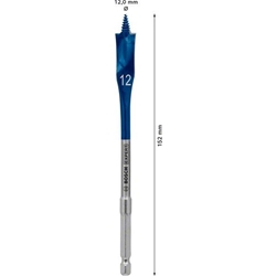 Bosch EXPERT SelfCut Speed Flachfräsbohrer, 12x152mm, für Bohrmaschinen Nr. 2608900312
