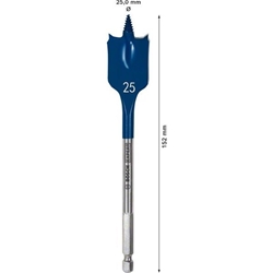 Bosch EXPERT SelfCut Speed Flachfräsbohrer, 25x152mm, für Bohrmaschinen Nr. 2608900322