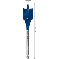 Bosch EXPERT SelfCut Speed Flachfräsbohrer, 28x152mm, für Bohrmaschinen Nr. 2608900324