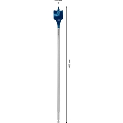 Bosch EXPERT SelfCut Speed Flachfräsbohrer, 35x400mm, für Bohrmaschinen Nr. 2608900355