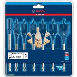 Bosch EXPERT SelfCut Speed Flachfräsbohrer-Set, 16/18/20/22/25/32mm, 7-tlg. Nr. 2608900334