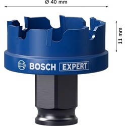 Bosch EXPERT Sheet Metal Lochsäge, 40 × 5mm, für Dreh- und Schlagbohrer Nr. 2608900499