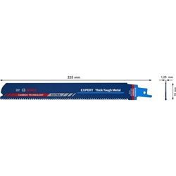 Bosch EXPERT Thick Tough Metal S 1155 CHC Säbelsägeblatt, 10 Stück, für Säbelsägen Nr. 2608900370