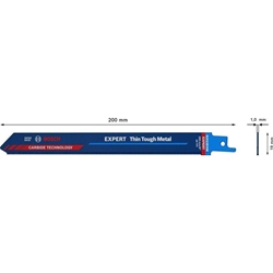 Bosch EXPERT Thin Tough Metal S 1022 EHM Säbelsägeblatt, 1 Stück, für Säbelsägen Nr. 2608900363