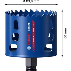 Bosch EXPERT Tough Material Lochsäge, 83x60mm, für Dreh- und Schlagbohrer Nr. 2608900438