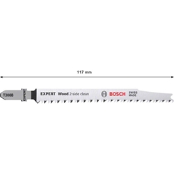 Bosch EXPERT Wood 2-side clean T 308 B Stichsägeblatt, 2 Stück Nr. 2608901711