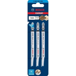 Bosch EXPERT Wood 2-side clean T 308 B Stichsägeblatt, 3 Stück, für Stichsägen Nr. 2608900550