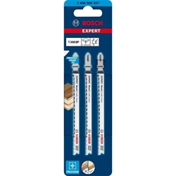 Bosch EXPERT Wood 2-side clean T 308 BP Stichsägeblatt, 3 Stück, für Stichsägen Nr. 2608900557
